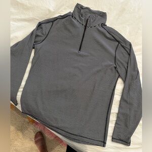 Lululemon Striped Soft Jersey Quarter-Zip Pullover
